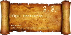 Hügel Hortenzia névjegykártya